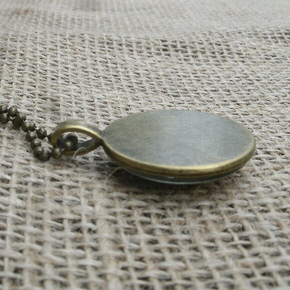 Pentacle Glass Cabochon Pendant Necklace - Picture 9 of 11